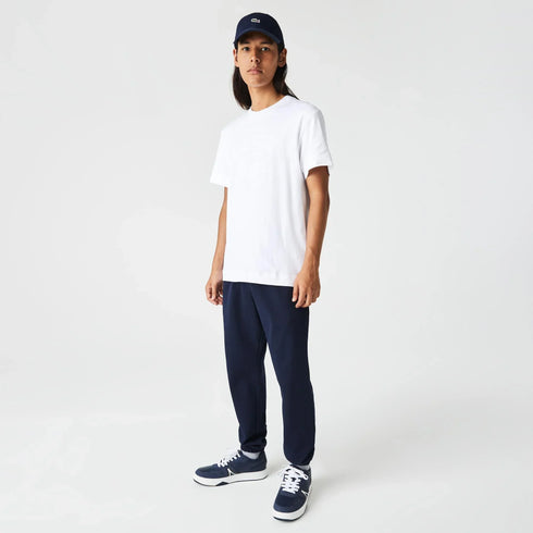 LACOSTE MEN'S TONE-ON-TONE BRANDED COTTON T-SHIRT